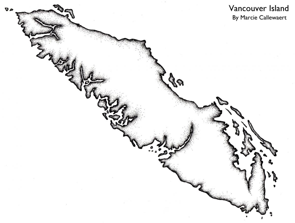 Mapa da ilha de vancouver, estrutura de tópicos