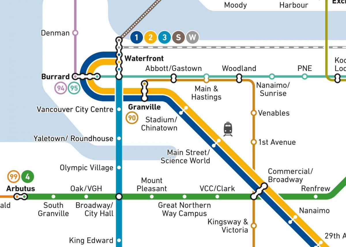 Mapa da burrard station