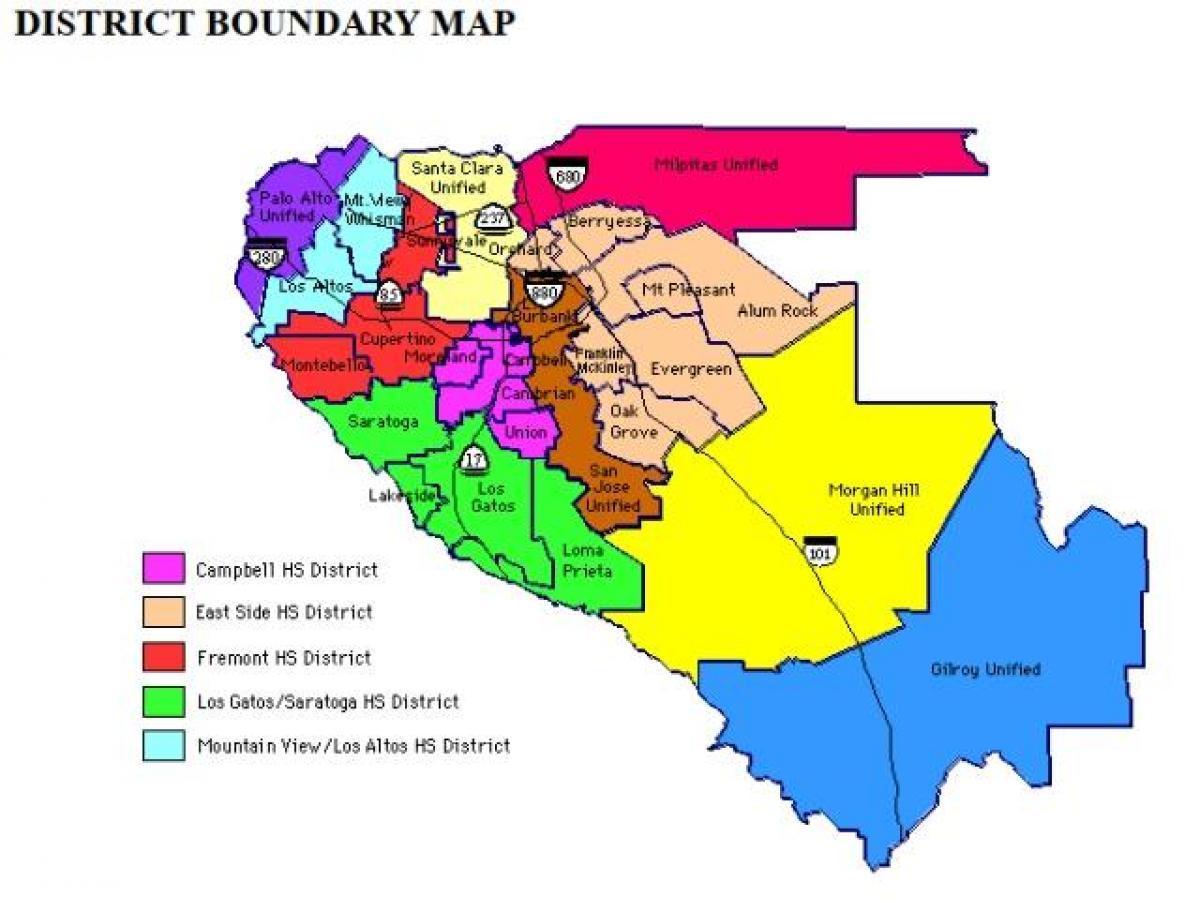 Mapa do evergreen distrito escolar