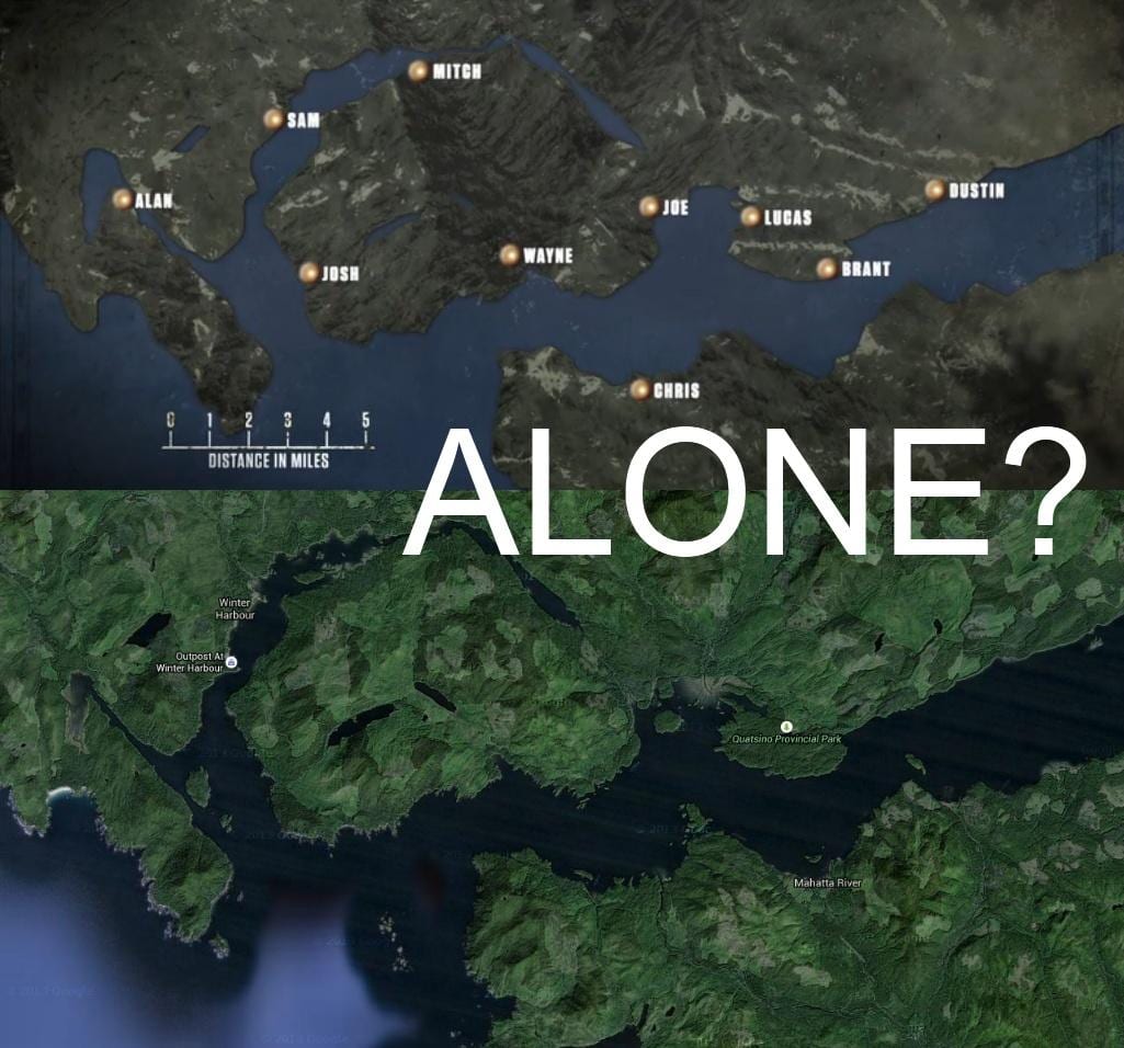 Mapa da ilha de vancouver sozinho