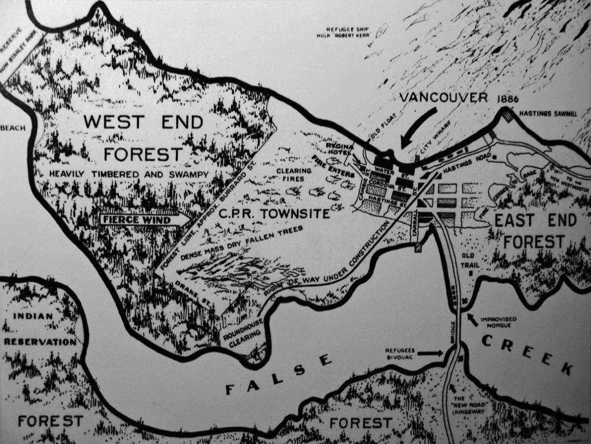 Mapa do antigo vancouver