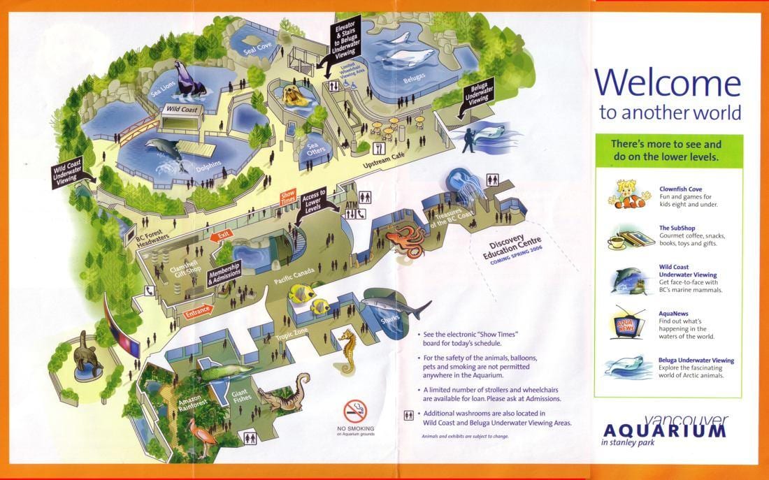 Mapa de vancouver aquarium
