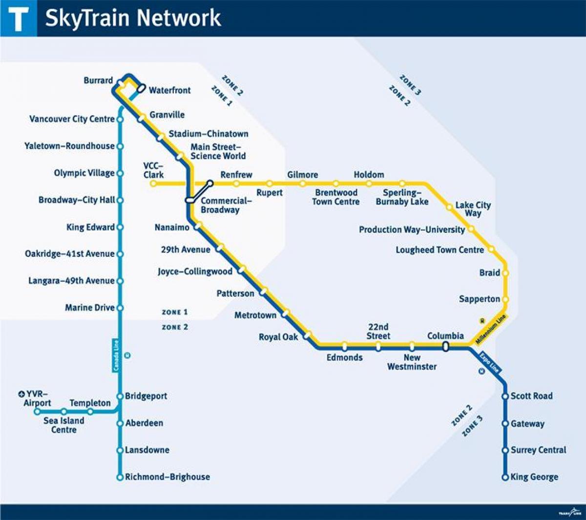 sistema elevado de metro linha mapa