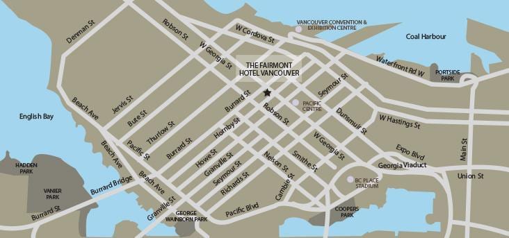 Mapa de direções de vancouver