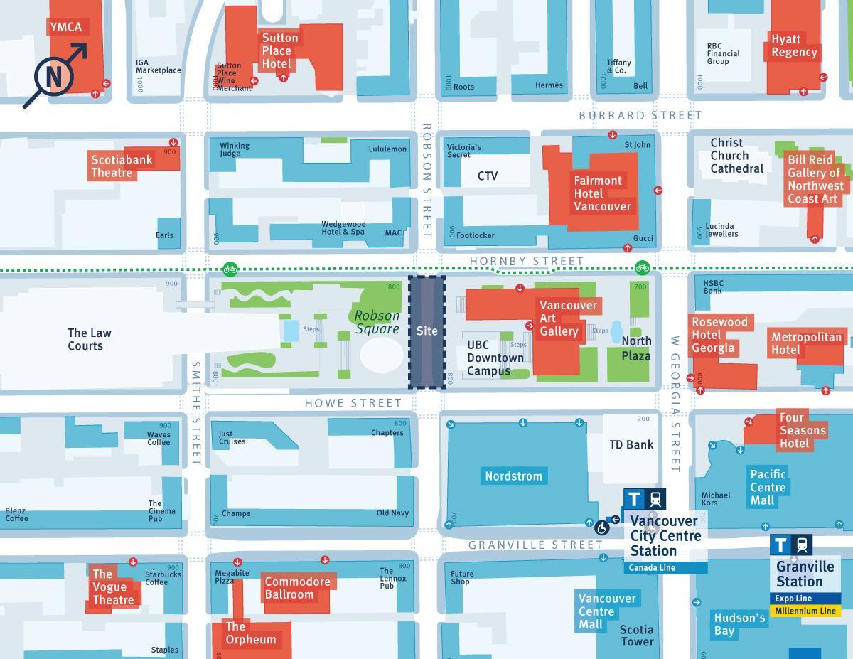 mapa da robson street-vancouver