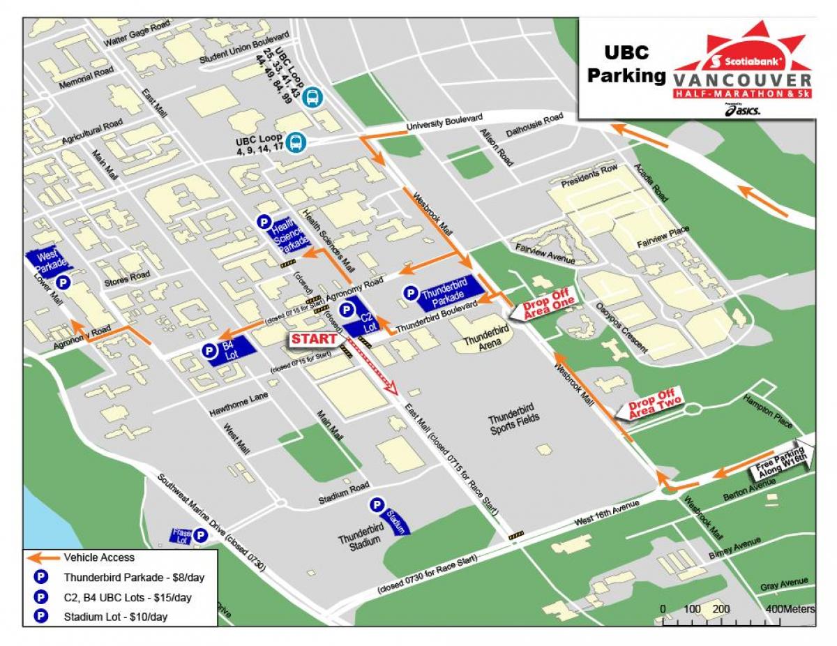 Mapa da ubc estacionamento