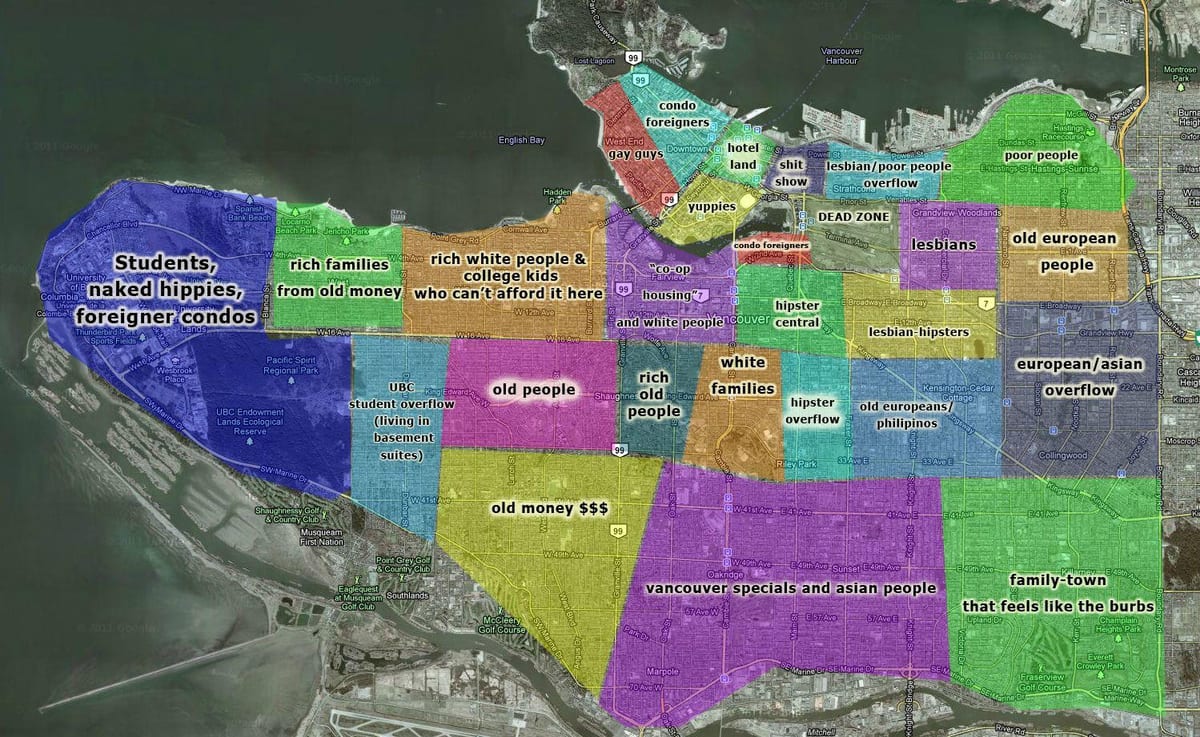 mapa de vancouver e arredores