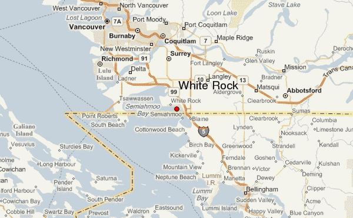 Mapa de white rock, vancouver