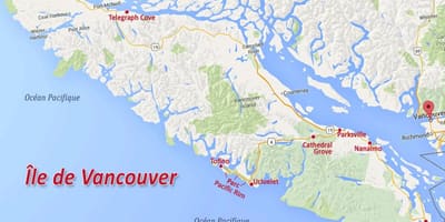 Mapa da ilha de vancouver ouro reclamação 