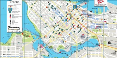 Vancouver, canadá atrações mapa
