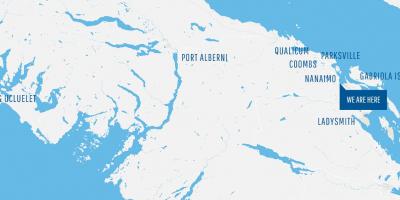 Mapa de coombs ilha de vancouver 