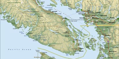 Mapa da área de vancouver bc