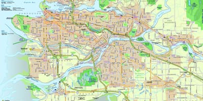 O mapa de vancouver