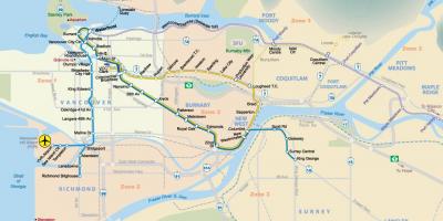 Mapa do metrô de vancouver