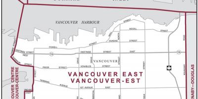 Mapa de east vancouver 