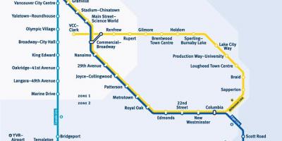 Mapa de vancouver bc estação de comboios