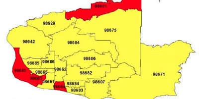 Colúmbia britânica código de área do mapa