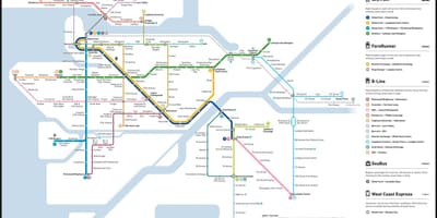 Vancouver linhas de ônibus mapa