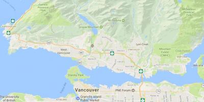 A ilha de Vancouver montanhas mapa