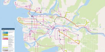 Vancouver mapa do sistema de trânsito