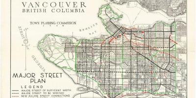 Mapa do vintage vancouver